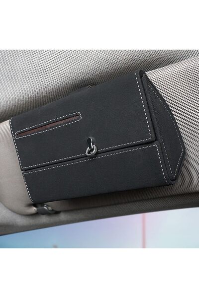 Generic Car Sunglass Case, Car Visor Sunglasses Holder with Hidden Magnetic C...
