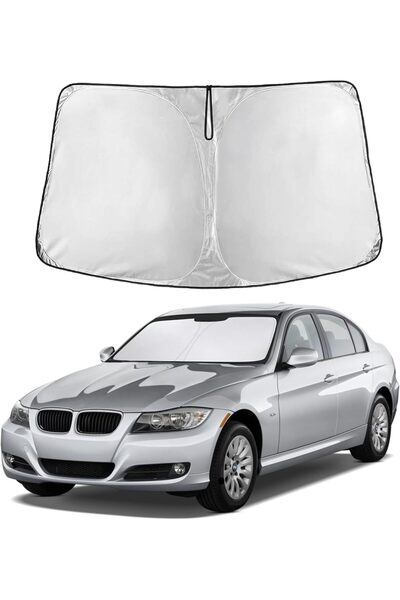 Generic واقي شمس للزجاج الأمامي متوافق مع سيارات BMW الفئة الثالثة 2006-2009 ...