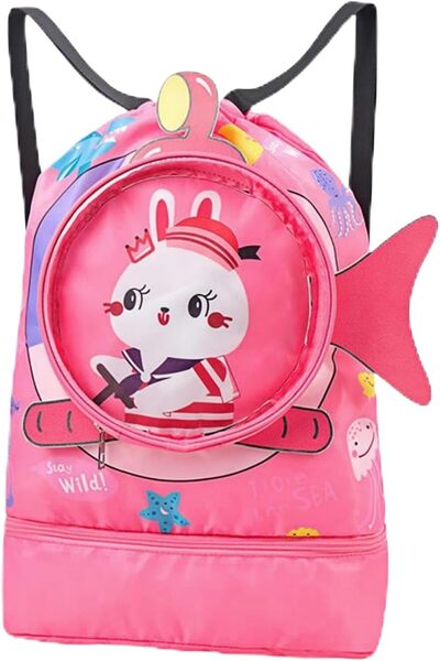 Generic Dry Wet Separated Swim Bags for Kids, Waterproof Storage Bag with Ind...