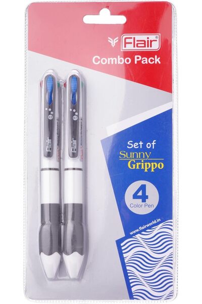 Generic Sunny Grippo 4-in-1 Color Pens 2-Piece Set, Multicolor