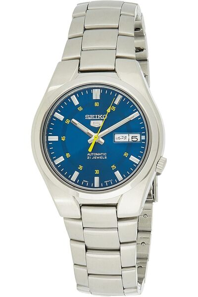 Generic Men's Automatic Watch with Analogue Display and Silver Stainless Stee...