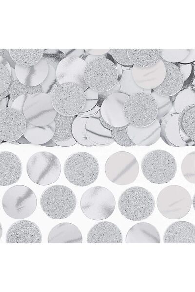 Generic 360220-18 Silver Circle Foil Confetti Party Decoration 1.9cm-63g-1 Pc