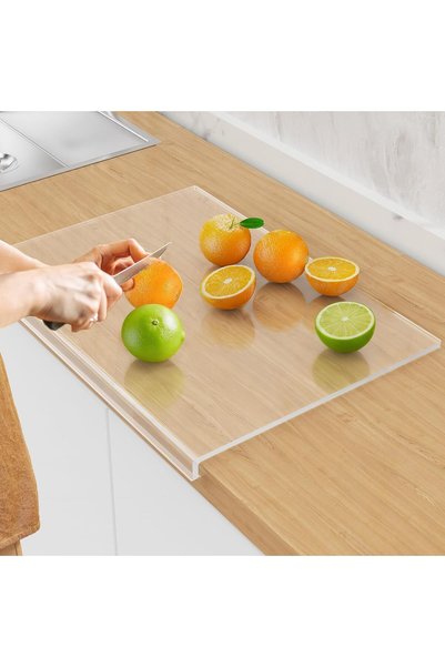 Generic Acrylic Cutting Board with Counter Lip, Clear Cutting Board for Count...