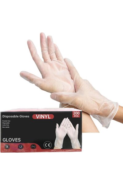 Generic قفازات فينيل للاستخدام مرة واحدة للجنسين (عبوة من 100 قطعة)