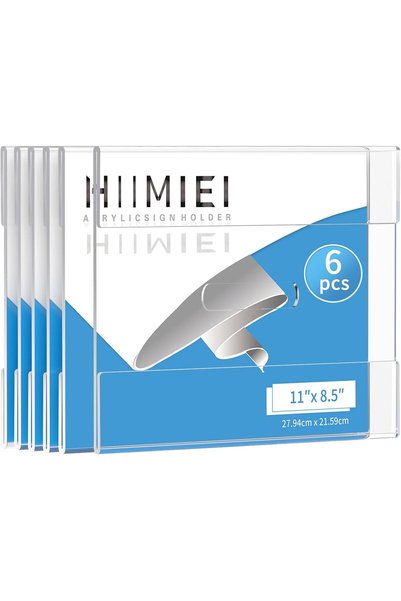 Generic Acrylic Wall Sign Holder 8.5x11 Inch Horizontal with 3M Tape, 8 1/2 x...