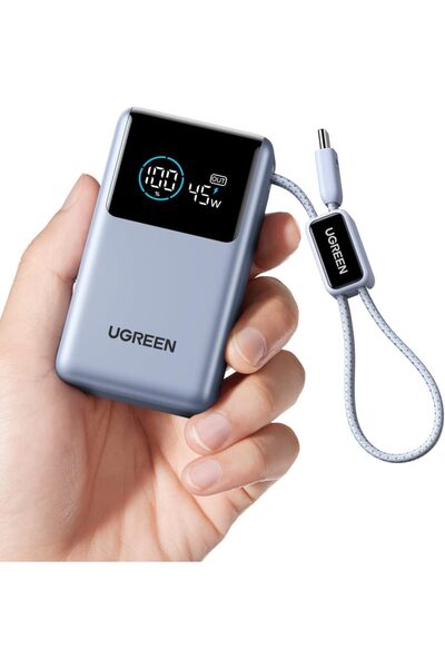 Generic بنك طاقة نيكسود برو ميني 45 واط 10000 مللي أمبير مع كابل USB-C مدمج