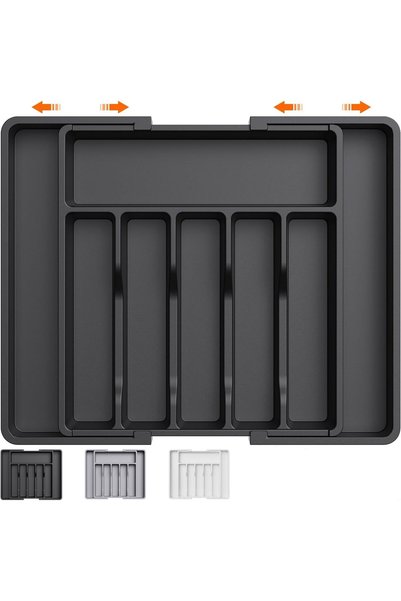 Generic Silverware Drawer Organizer, Expandable Kitchen Drawer Organizer, Kit...