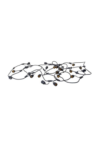 FOXMAG24 Outdoor decorative garland 10m, 20 E27 bulbs, copper wire