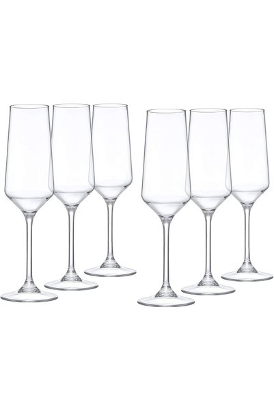 Generic Disposable Champagne Glasses, Elegant Clear Champagne Flutes, 150ml P...