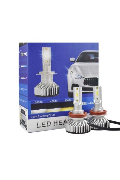 FOXMAG24 Σετ 2 λαμπτήρων LED H1 αυτοκινήτου, F9 Super Canbus, 12V, 60W, 8000l...