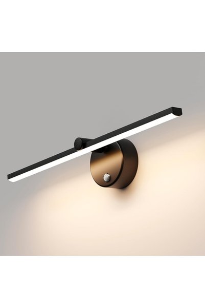 Generic Brand Aplică LED de perete neagră, reglabilă, de 41 cm, cu rotație la...