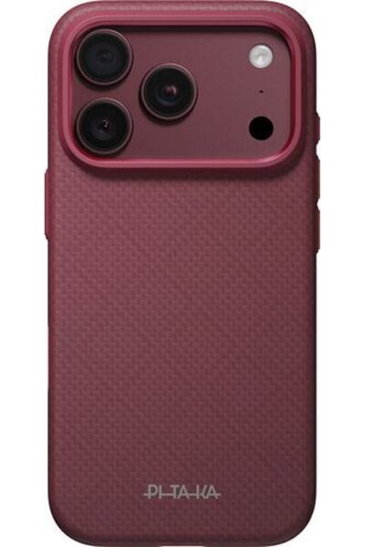 PITAKA Husa pentru iPhone 18 Pro, Summa Case, Burgundy