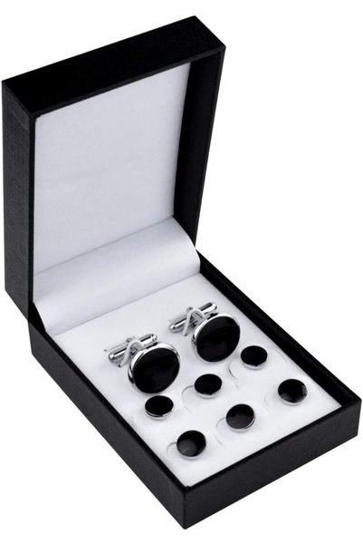 mifengda Tuxedo Studs and Cufflinks Set, Mens Cufflinks and Cuff Studs Set Cu...