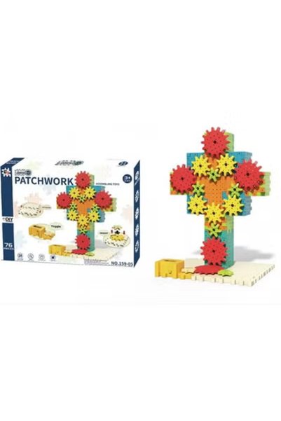 Patchwork مجموعة ألعاب بناء STEM مع مثقاب كهربائي للأطفال