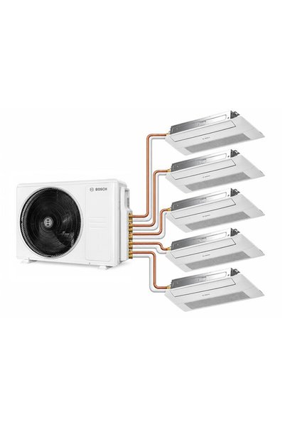 Bosch Multi Tek Yön Kaset Tipi Klima 42000 BTU Dış 9+9+9+12+24 BTU İç Ünite 1+5 Sistem
