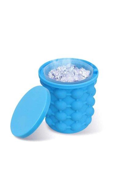 FOXMAG24 Ice Cube Maker, Blue, 32 Cubes, 12x12x14.5cm