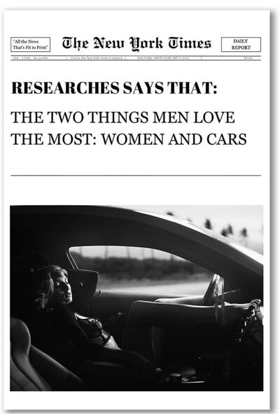 Generic Vintage Funky Hot Girl Posters The New York Times Newspaper Canvas Wa...