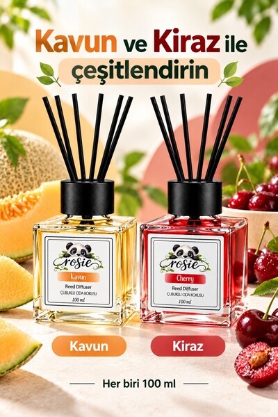 Rosie Mango Kavun Kiraz 3’lü Meyveli Çubuklu Oda Kokusu 100 ml