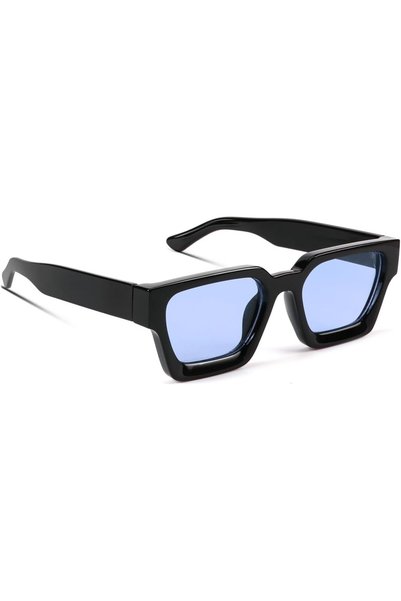 Generic Trendy Square Sunglasses for Men Women Fashion Thick Rectangle Sun Gl...