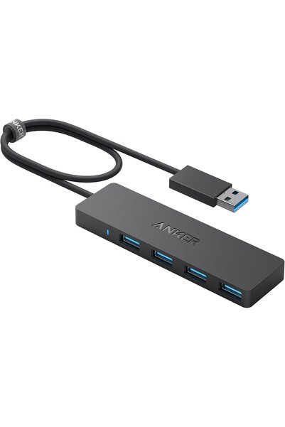 Generic موزع USB 3.0 بأربعة منافذ، موزع بيانات USB فائق النحافة مع كابل ممتد ...