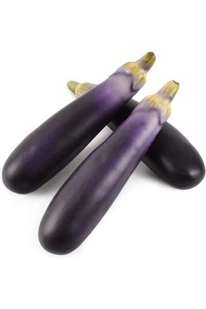 Generic باذنجان صناعي، باذنجان محاكي، خضروات مزيفة، ديكور للمطبخ المنزلي، دعا...