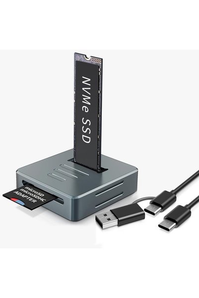 Generic محول قارئ M.2 NVMe إلى USB، وحدة توصيل NVMe بمنفذ USB 3.2 بسرعة 10 جي...