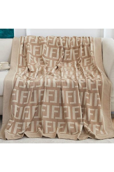 Generic Throw Blanket, 130 * 190cm Soft Alphabet Knit Jacquard Bed Blanket, B...