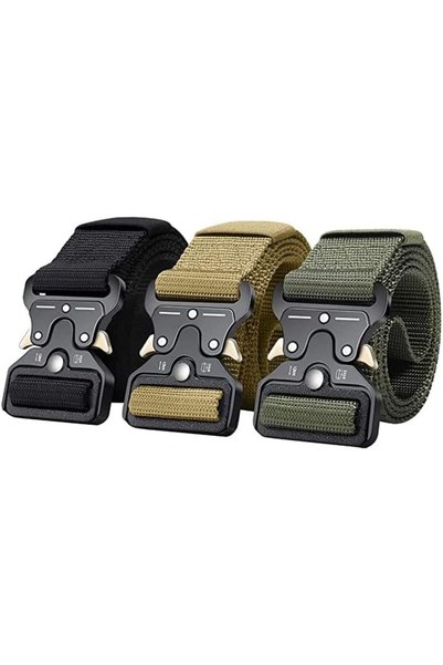 Generic Men's Belt, 3-Pack Tactical Belt, Military Style Belt, Men's casual belt