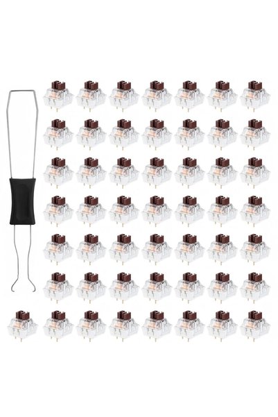 Generic 50 PCS Mechanical Keyboard Switches 3 Pin Brown Clicky Switches with ...