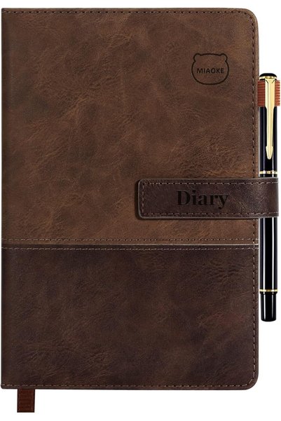 Generic A5 Lined Journal Notebook with Magnetic Closure, 300 Pages Leather No...