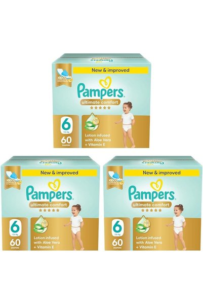 Generic راحة فائقة، مقاس 6، مناسب للأطفال الذين يزيد وزنهم عن 13 كجم، علبة تو...