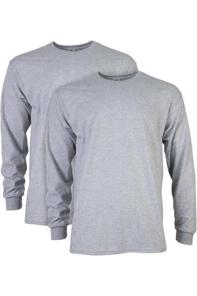Generic mens Ultra Cotton Long Sleeve T-shirt, Style G2400, Multipack T-Shirt...