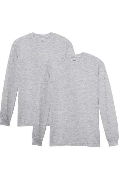 Generic mens Heavy Cotton Long Sleeve T-Shirt, 2-Pack Shirt