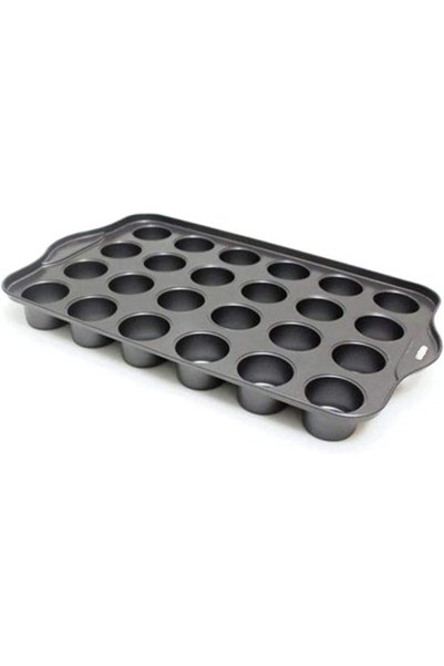 Generic صينية تشيز كيك صغيرة سعة 24 كوب (رمادية، قياسية)
