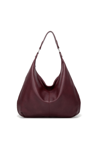 Generic Brand Geantă tote de damă din piele burgundă pentru școală, birou, mu...