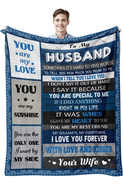 Generic Mes Gifts Blanket for Him Husband, Husband Birthday Gifts, Cool Fathe...