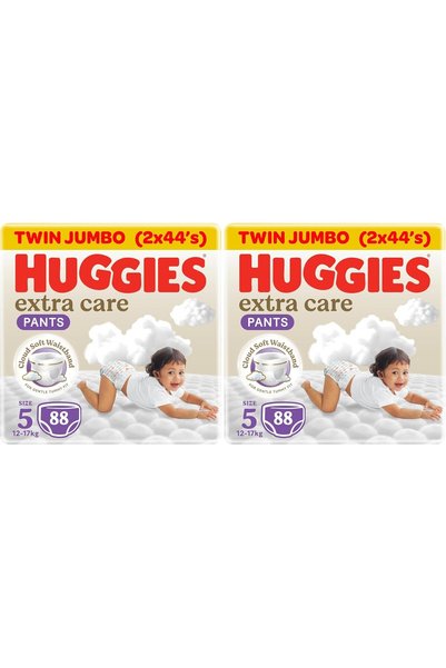 Generic Extra Care Culottes, Size 5, 12-17 kg, Twin Jumbo Pack, 88 Diaper Pan...