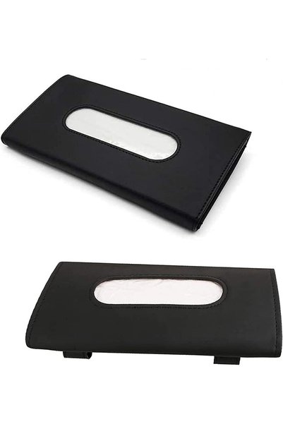 Generic Car Visor Tissue Holder, PU Leather Napkin Cover, Paper Tissue Dispen...