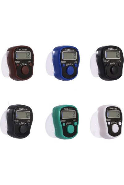 Generic 6Pcs LED Finger Tally Counter, Digital Electronic Finger Counter, Tra...