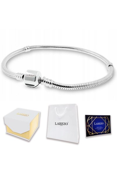 Larezo Brățară Argint 925, Modulară Charms Șarpe, Argintiu, Pentru Damă, Cado...
