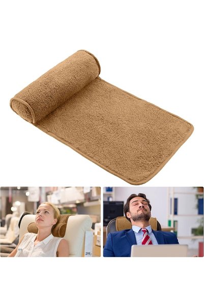 Generic وسادة رقبة ورأس لكرسي الاسترخاء، مصنوعة من قماش ناعم مانع للانزلاق، ق...