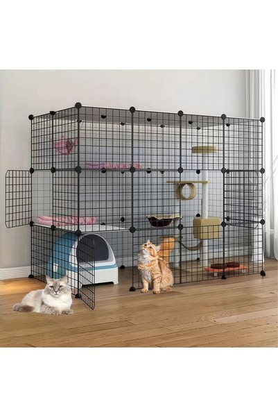 Generic Large Cat Cage Pet Crate Animal House Fence Exercise Place Ideal for ...