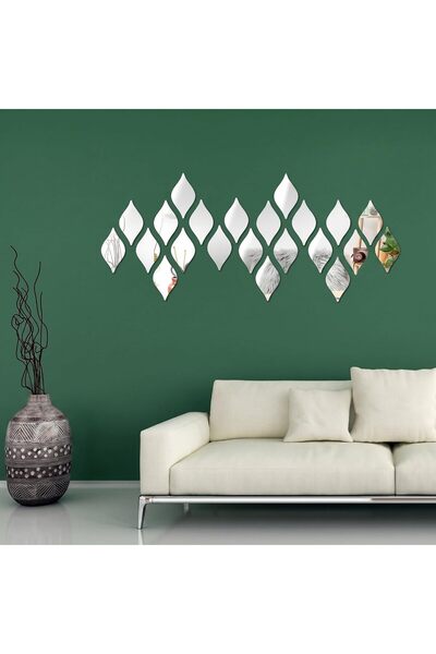 Generic 30 Pcs Mirror Wall Stickers Decor Acrylic 3D Tear Drop Decorative Mir...