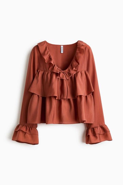 H&M Frill-trimmed blouse