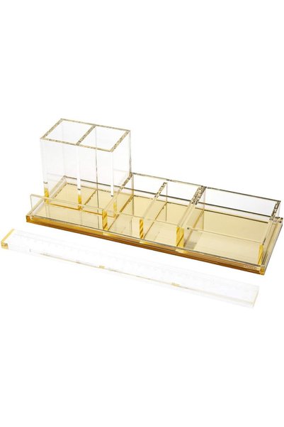 Generic Acrylic Desk Organizer 4-Piece Desk Kit + Free Complimentary Acrylic ...