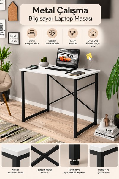 NESU EV Metal Çalışma Bilgisayar Laptop Masası
