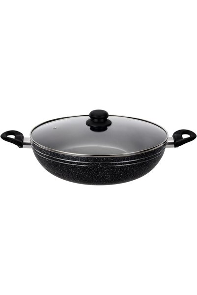 Generic Aluminium Wok Pan, 32 CM | Induction Safe Frying Pan with Non-Stick C...