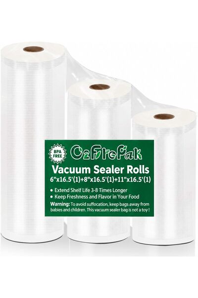 Generic 3Pack Vacuum Sealer Rolls 6"/8"/11"x16.5' BPA Free Sous Vide Bags