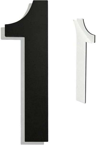 Generic Modern House Numbers for Outside - Self-Adhesive, Large 6 Inch, Metal...