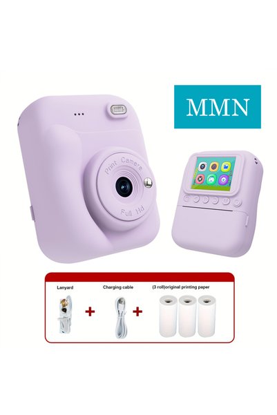 Choice Purple Portable Instant Print Camera 2.4" Screen Instant Thermal Photo...